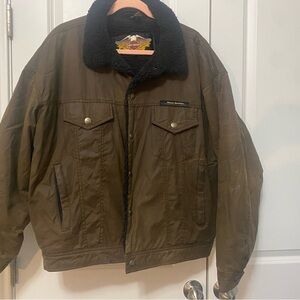 Barbour Brown Jacket with Black Collar